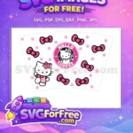 Free Cute Pink Bows Free Coffee Starbucks Hello Kitty Free SVG - Instant Download