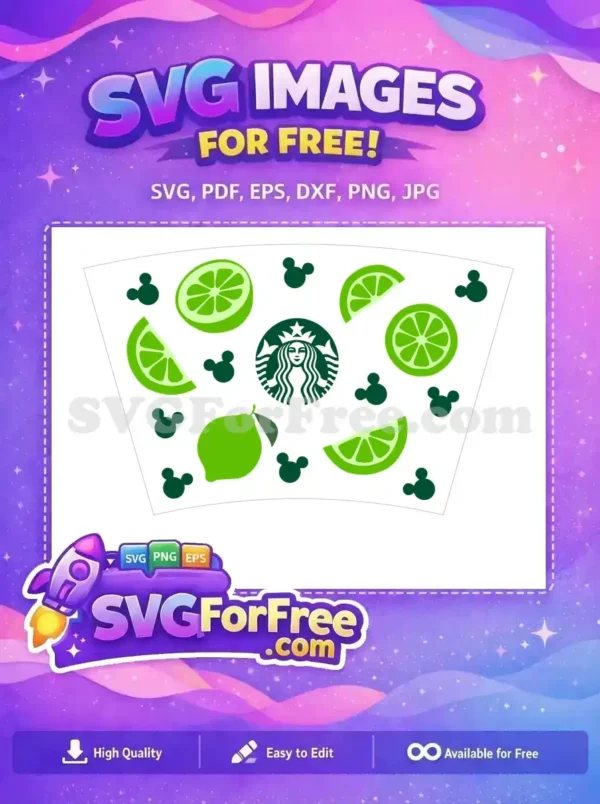 Free Lime Slices Free Mickey Heads Starbucks Free SVG 1