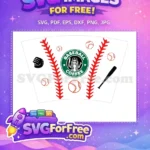 Free Baseball Glove Free Baseball Starbucks Coffee Free SVG - Instant Download