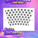 Free Dripping Black Logos Free Starbucks Pattern Fashion Free SVG - Instant Download