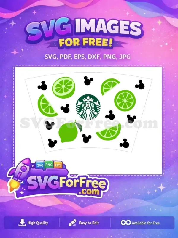 Free Lime Slices Free Starbucks Logo Pattern Design Free SVG