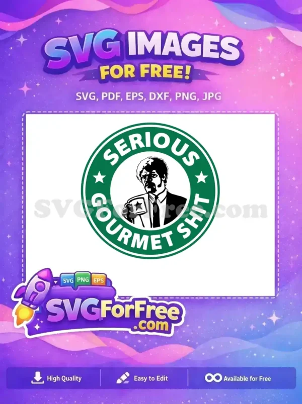 Free Samuel Jackson Serious Gourmet Shit Free Starbucks Free SVG