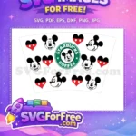 Free Winking Mouse Ears Free Starbucks Design Funny Free SVG - Instant Download