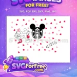 Free Minnie Kissing Free Starbucks Mickey Valentine Free SVG - Instant Download