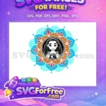 Free Smiling Moana Free Starbucks Mandala Style Design Free SVG - Instant Download
