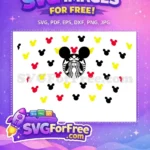 Free Red Yellow Ears Free Starbucks Mickey Free SVG - Instant Download