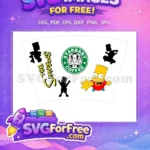 Free Bart Simpson Starbucks Free Silhouette Poses Simpsons Free SVG - Instant Download