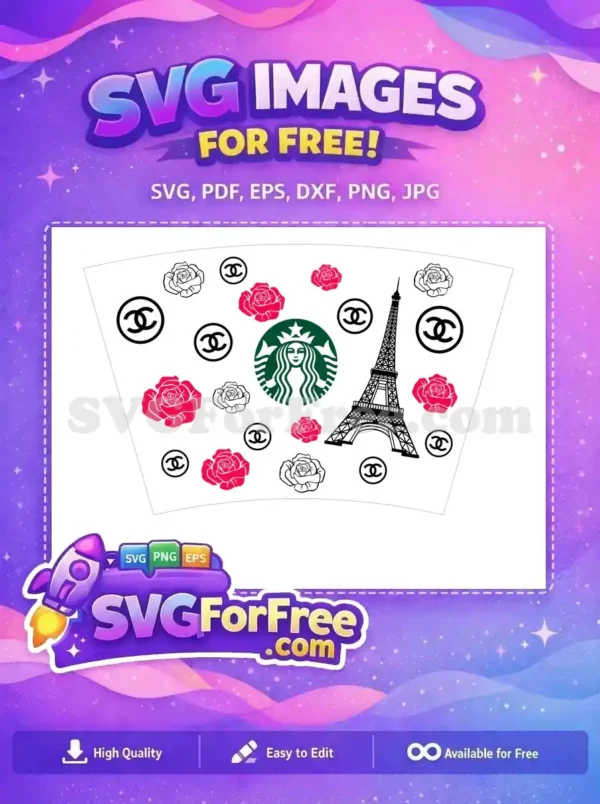 Free Starbucks Logo Free Pink Roses Starbucks Free SVG