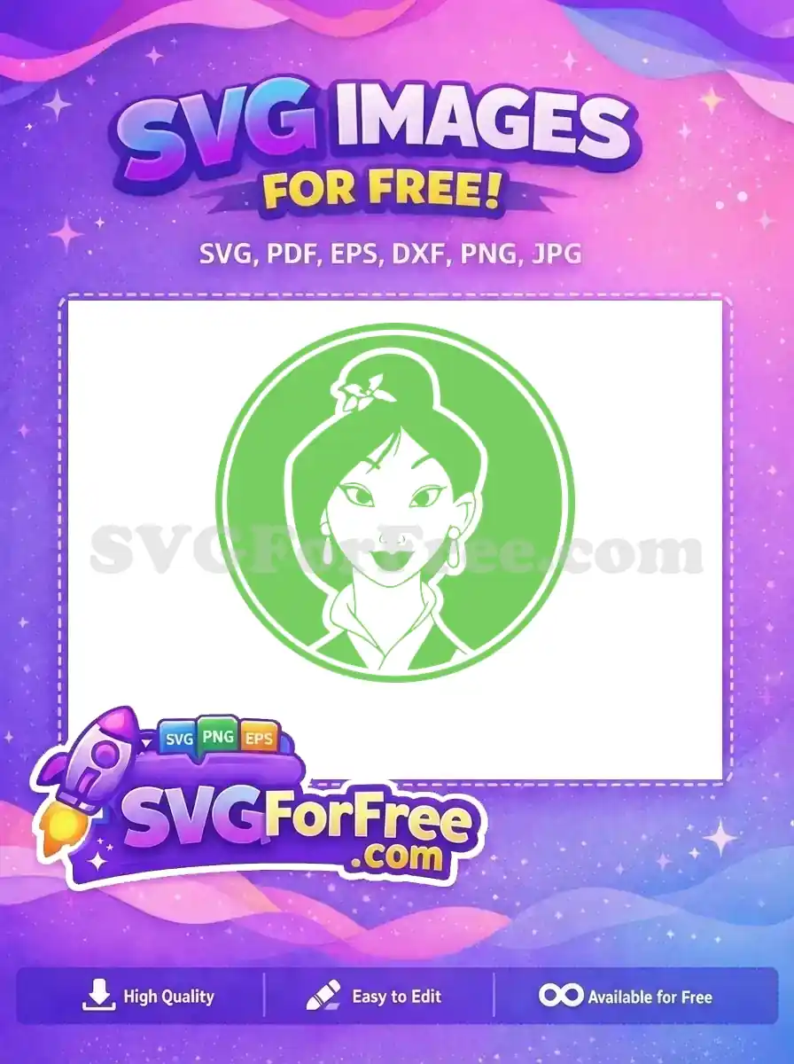 Free Green Starbucks Mulán Earrings Smiling Free Disney Movie Free SVG