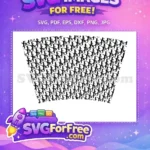 Free Black Dior Starbucks Free Tumbler Wrap Free SVG - Instant Download