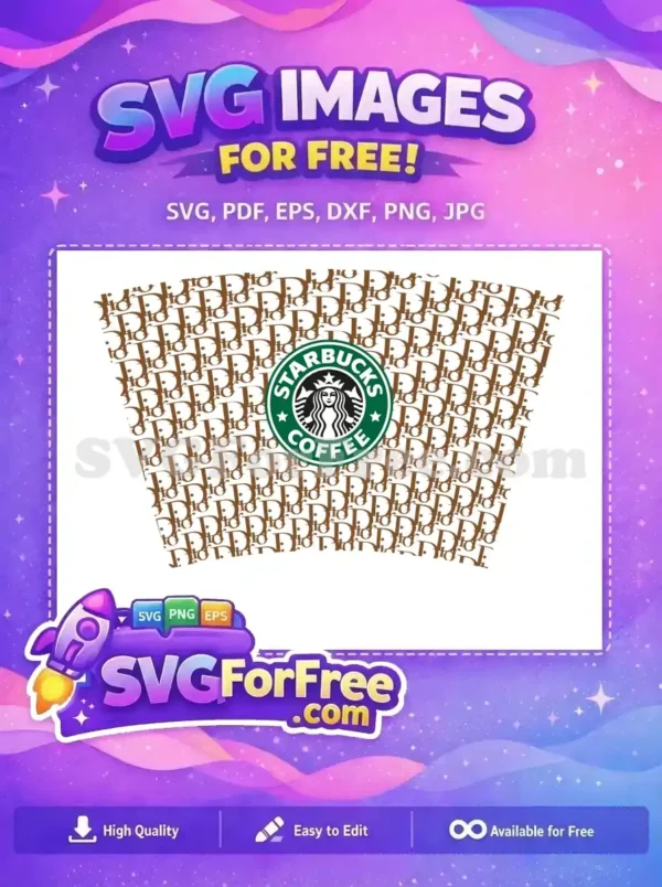 Free Brown Pattern Free Starbucks Design Coffee Free SVG