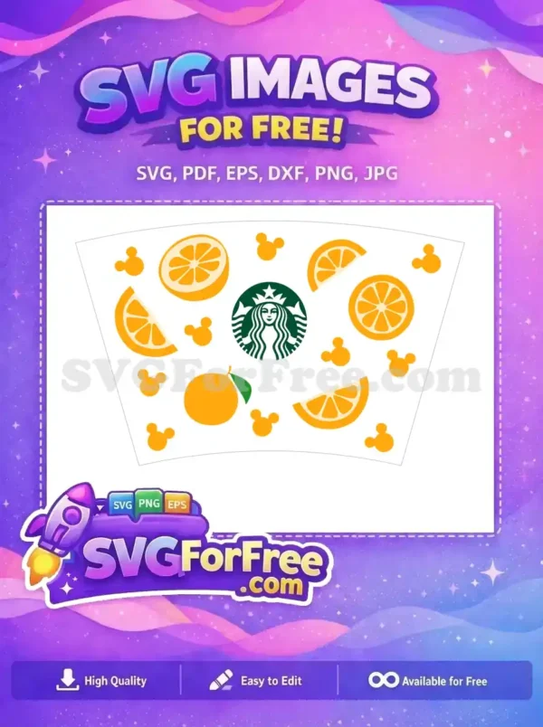 Free Orange Slices Free Mickey Heads Starbucks Free SVG 3