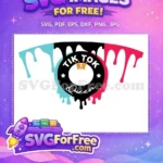 Free Drips Teal Pink Free Golden Crown Starbucks Free SVG - Instant Download