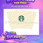 Free Blonde Hair Free Dior Pattern Starbucks Free SVG - Instant Download