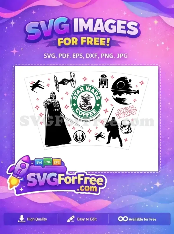Free Yoda Starbucks Free Drink Coffee Star Wars Free SVG