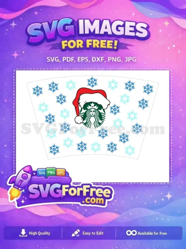 Free Santa Hat Free Snowflake Starbucks Christmas Free SVG Free Santa Hat Free Snowflake Starbucks Christmas Free SVG