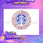 Free Blue Starbucks Free Leopard Print Starbucks Free SVG - Instant Download