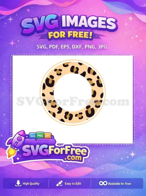 Free Leopard Print Cup Free Starbucks Circle Free SVG
