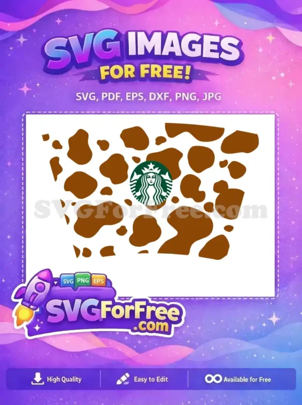 Free Brown Spots Free Starbucks Cow Print Pattern Free SVG