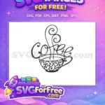 Free Coffee Starbucks Design Free Swirls Decoration Coffee Free SVG - Instant Download