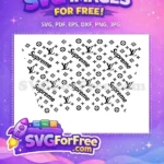 Free Louis Vuitton Free Supreme Starbucks Pattern Free SVG 2 - Instant Download
