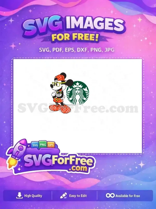 Free Smiling Mouse Yellow Glasses Free Starbucks Logo Movie Free SVG