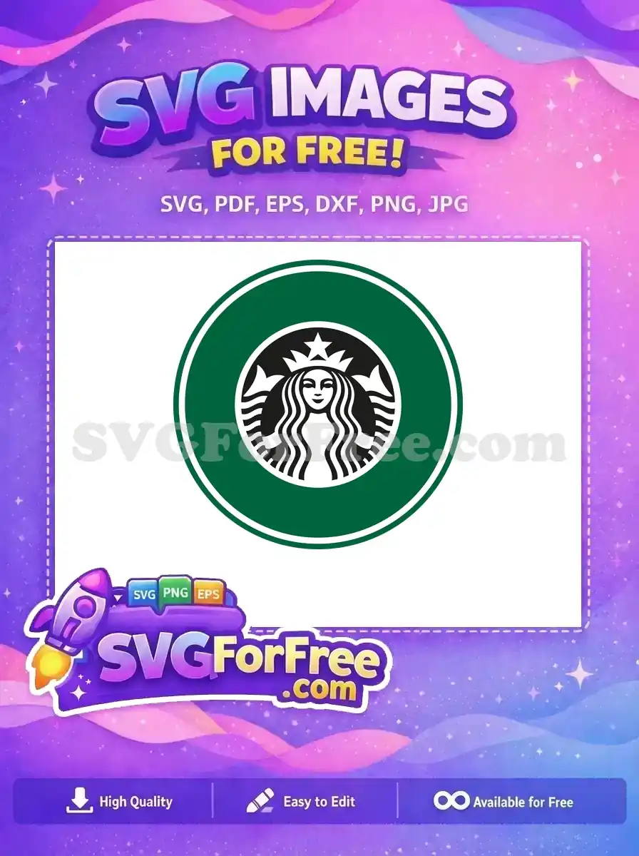 Free Starbucks Siren Logo Free Green Starbucks Free SVG