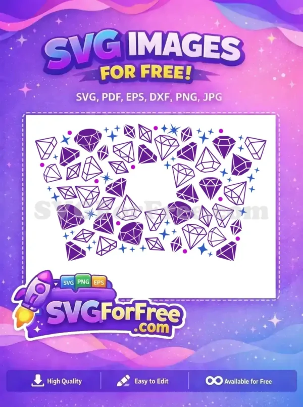 Free Purple Diamonds Free Blue Stars Starbucks Free SVG