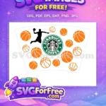 Free Orange Basketballs Free Starbucks Logo Sports Free SVG - Instant Download