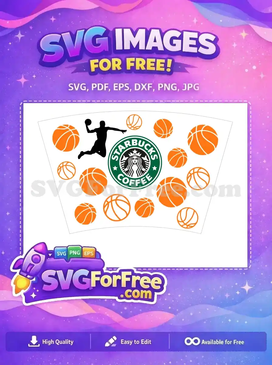 Free Orange Basketballs Free Starbucks Logo Sports Free SVG