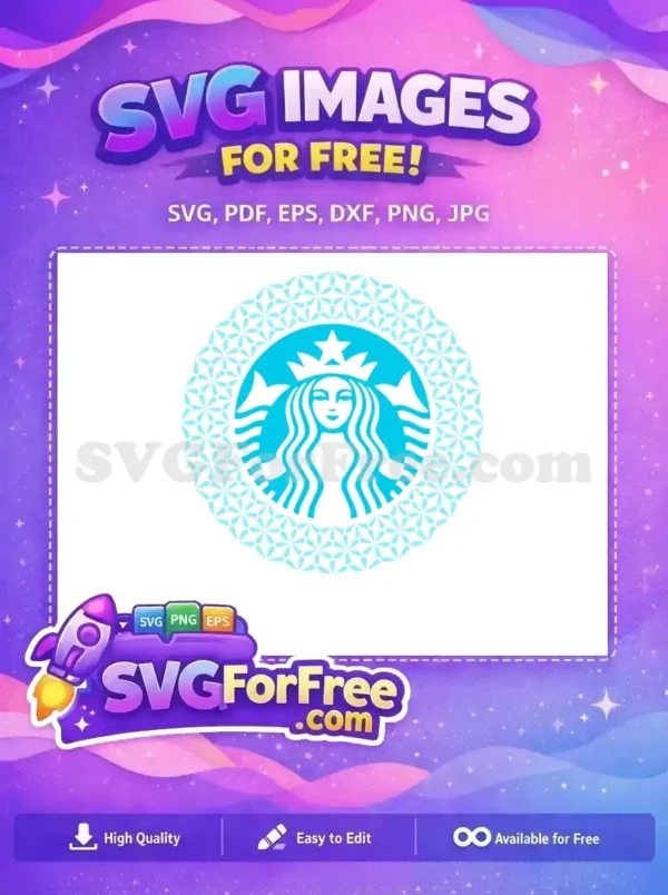 Free Turquoise Starbucks Free Floral Border Starbucks Free SVG