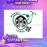 Free Masked Nurse Free Stethoscope Starbucks Fuel Free SVG - Instant Download