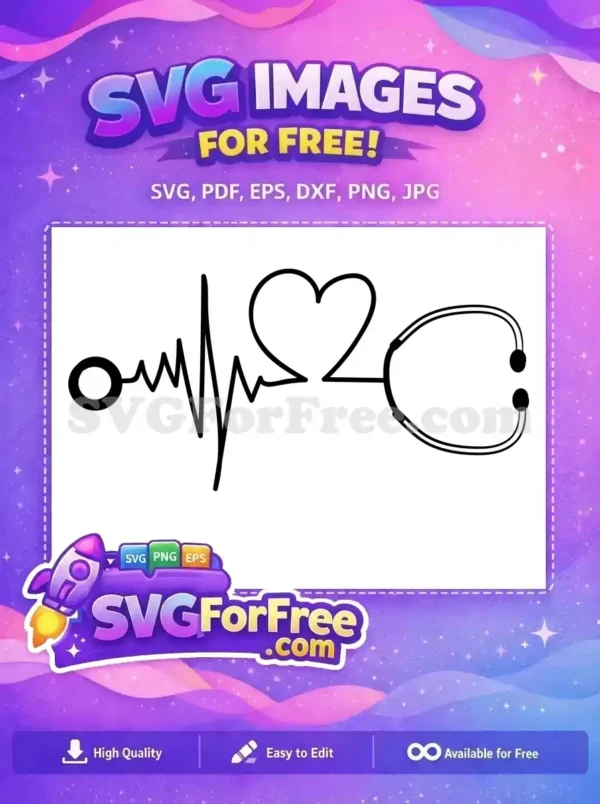 Free Heartbeat Rhythm Free Stethoscope Shape Medical Free SVG Free Heartbeat Rhythm Free Stethoscope Shape Medical Free SVG