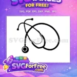 Free Doctor Tool Free Medical Stethoscope Health Free SVG - Instant Download