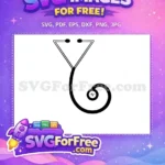 Free Medical Stethoscope Free Heartbeat Symbol Doctor Free SVG - Instant Download