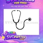 Free Medical Stethoscope Free Doctor Nurse Tool Free SVG 1 - Instant Download