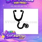 Free Medical Stethoscope Free Doctor Nurse Health Free SVG - Instant Download