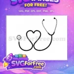 Free Medical Stethoscope Free Doctor Nurse ClipArt Free SVG 1 - Instant Download