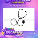 Free Medical Stethoscope Free Doctor Nurse Heart Free SVG 3 - Instant Download
