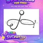 Free Medical Stethoscope Free Doctor Nurse Design Free SVG 1 - Instant Download