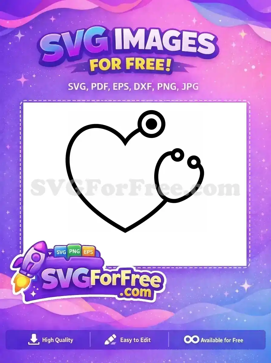 Free Medical Stethoscope Free Doctor Nurse Heart Free SVG 4