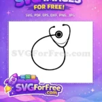 Free Medical Stethoscope Free Doctor Nurse Tool Free SVG 3 - Instant Download