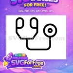 Free Medical Stethoscope Free Doctor Nurse Heartbeat Free SVG 3 - Instant Download