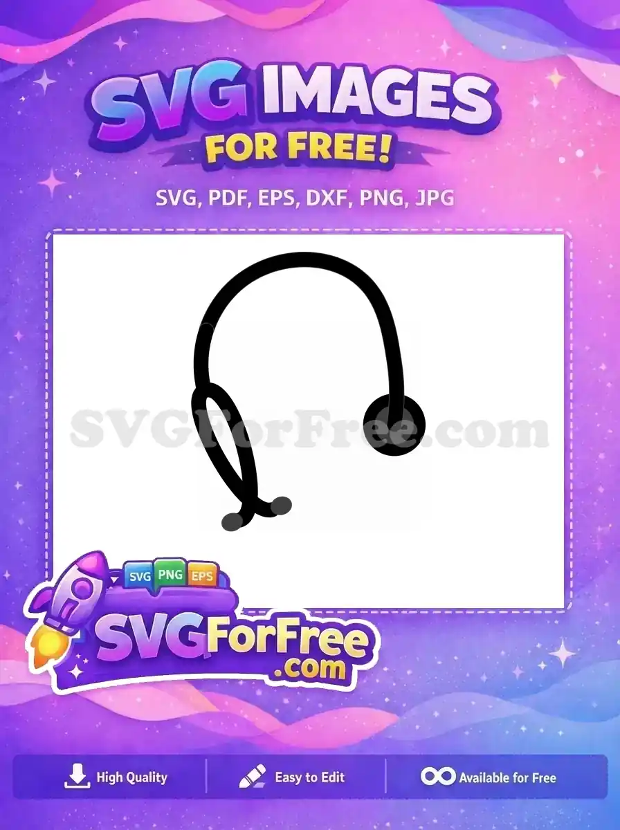 Free Black Stethoscope Free Medical Device Free Stethoscope SVG