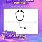 Free Medical Stethoscope Tool Free Doctor Occupation Free SVG - Instant Download