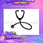 Free Medical Stethoscope Free Doctor Nurse Essential Free SVG - Instant Download