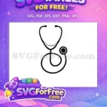 Free Medical Stethoscope Free Doctor Nurse Theme Free SVG - Instant Download