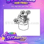Free Detailed Succulent Free Plant Pot Free Succulent Plant SVG - Instant Download