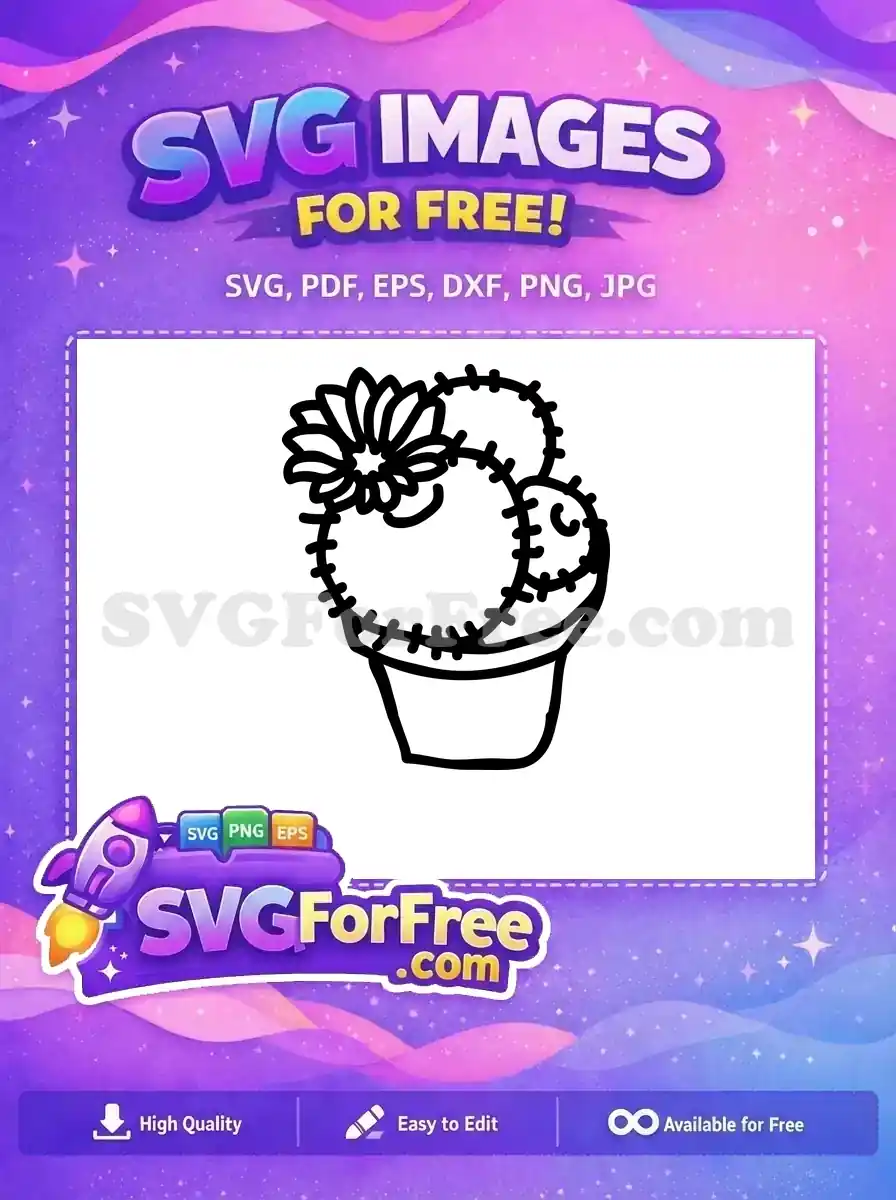 Free Detailed Succulent Free Plant Pot Free SVG