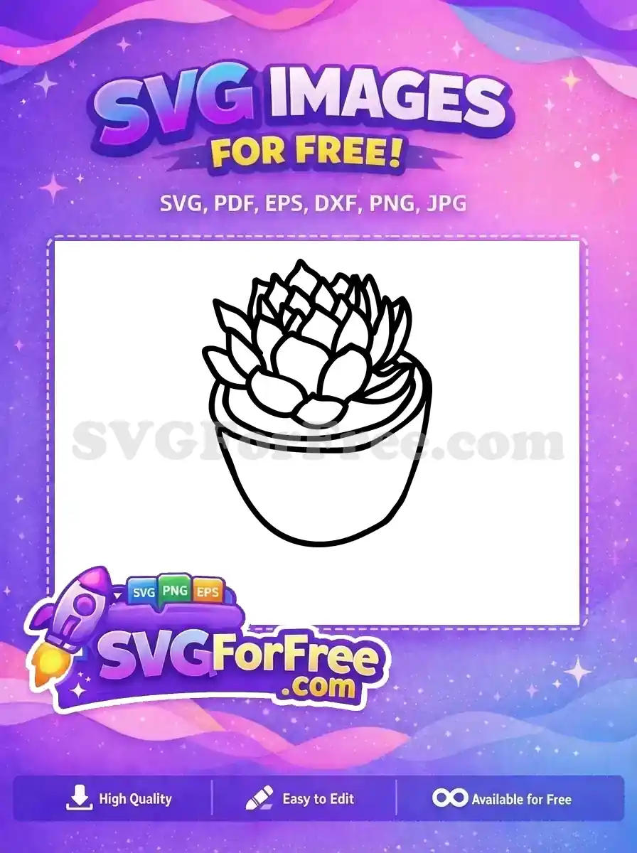 Free Detailed Plant Free Succulent Plant Art Free SVG